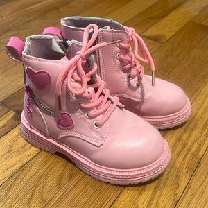 3/$12 SHEIN Chunky Pink High-Top Boots (US1)